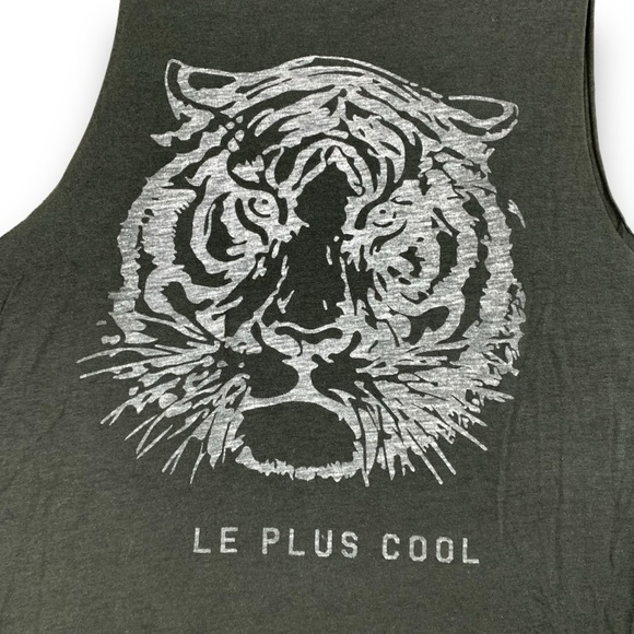 Revolve Tank‎ Top Zoe Karssen Le Plus Cool Black Tiger Tank Size XS Cotton Modal - Picture 3 of 11